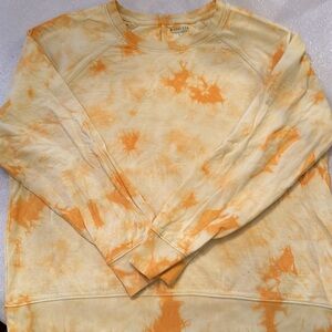 athleta L yellow tie dye sweatshirt (T)